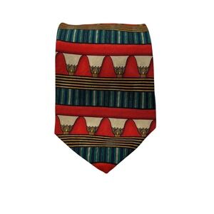 Robert Talbott Nordstrom Best Of‎ Class Silk Necktie Red Green Pattern